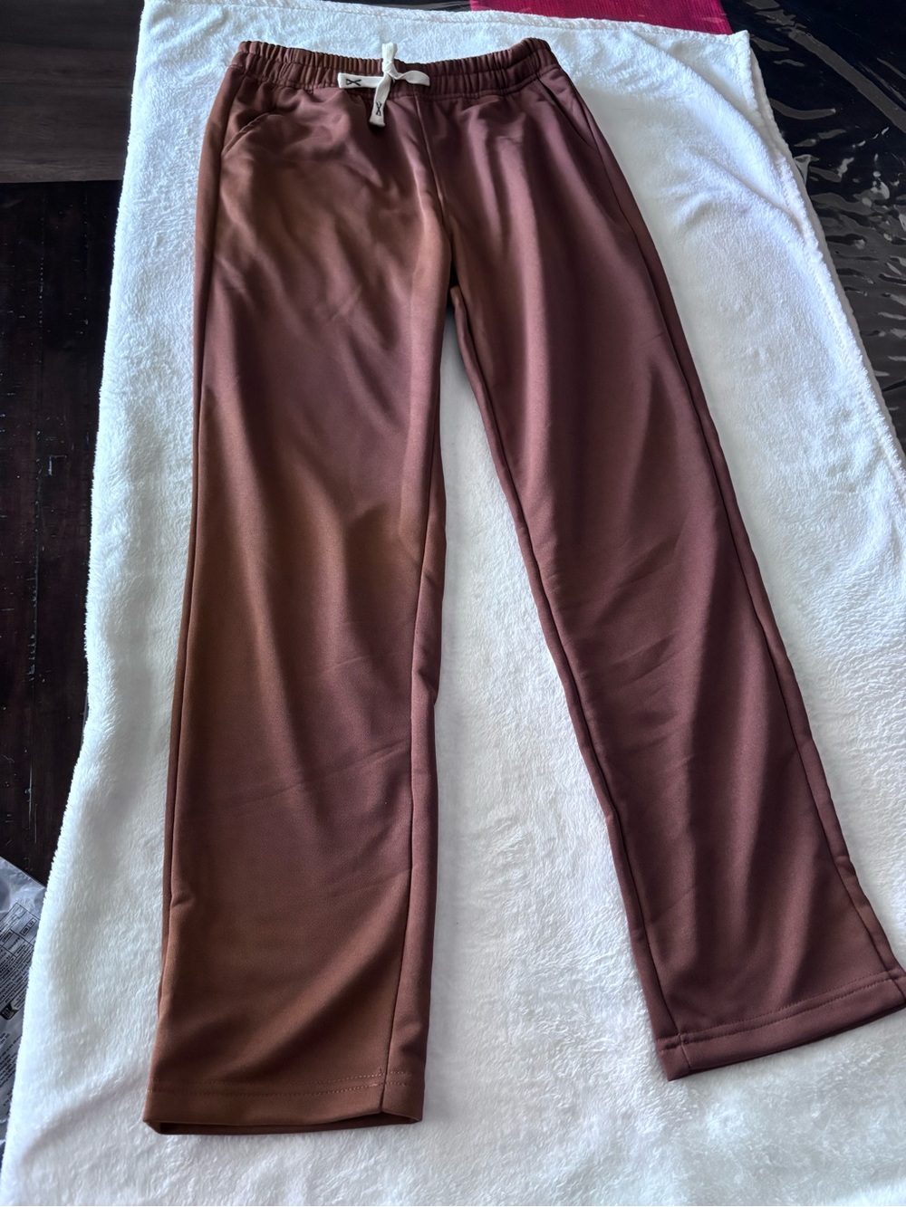 Brown Pull-On Knit Pants